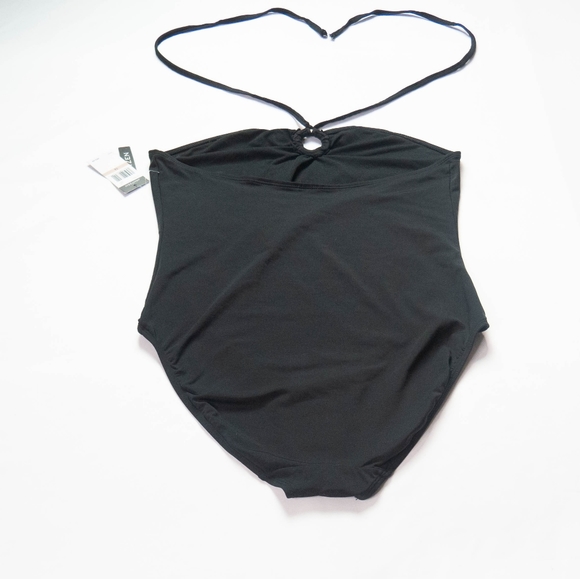 Jantzen Womens Size 12 Black Halter Marion Ring One Piece Swimsuit New With Tag - Picture 5 of 11
